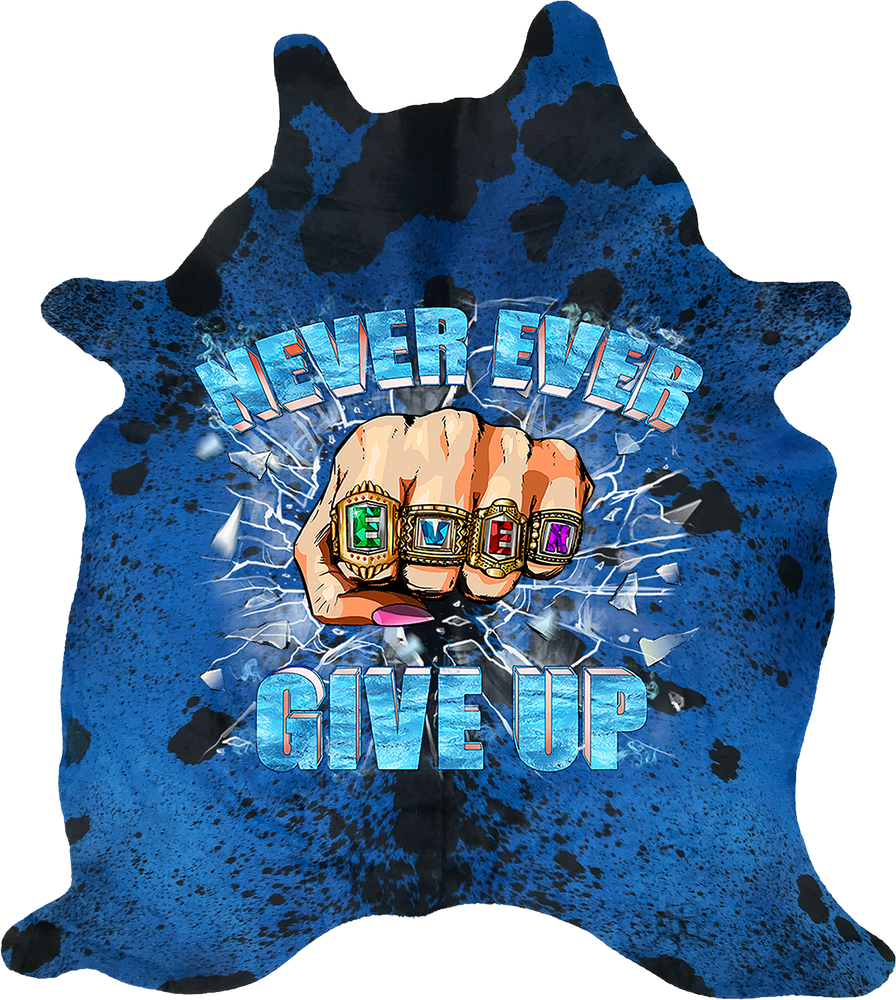 Never Ever Ever Give Up - Sapphire Blue Black Pepper