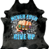 Never Ever Ever Give Up - Charcoal Grey Black Spotted