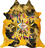 Choose To Shine - Yellow Brown Distressed